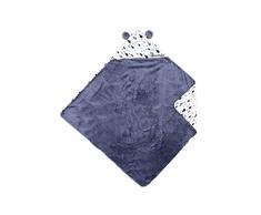 Bb&Co Bébé dAmour Couverture Capuche en Minky Gris