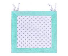 LULANDO Tapis Déveil, Trois Tailles, Coton/Poliester Trois Tailles Disponibles: 120x120 cm, 150x150 cm, 150x200 cm, Couleur: Mint - Grey Stars, Taille: 150 cm x 150 cm