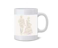 Feel Good Art Mug en céramique Motif typographie moderne de lheureux Couple (automne Tones)