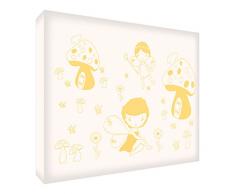 Feel Good Art FAIRYLAND1216-01IT Toile murale, jaune, Medio (40 x 30 x 4 cm)