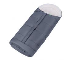 LULANDO Chancelière d’Hiver Imperméable pour La Poussette de Bébé, Protection pour La Poussette, Produit pour Bébé, Qualité Supérieure, 100 % Polyester, Non-Tissé Antiallergique - Gris