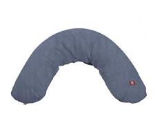 RED CASTLE, Big Flopsy, Coussin dAllaitement et de Grossesse, Oreiller Maternité, Pour Dormir et Allaiter, Soutien, Détente et Confort Optimal, Chambray Coton, Bleu