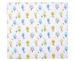 TIS Lifestyle 1212.310 Drap de Lit Blanc/Vert/Bleu