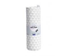 Couverture doublée à cœurs grise, 70 x 70 cm.