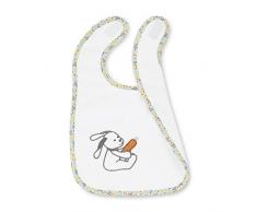 Sterntaler Bavoir en Plastique avec Velcro Waldis Hoppel/Filou, Taille: 26 x 38 cm