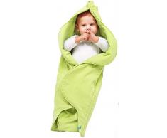 Wallaboo - Couverture Enveloppante - Multi-Usages - pour Coques Bébé / Sièges Auto / pour Landaus / Poussettes ou Lits Bébé - 85cm x 85cm - Cotton - Vert