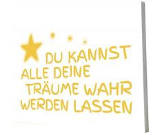 Little Helper ucnbe128–06 G Feel Good Art Tableau décoration murale Citations en sur toile avec citations optimistes style Jaune 30 x 20 CM