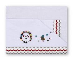 pirulos 00913510 – Triptyque draps motif espin, 80 x 140 cm, couleur blanc et lin