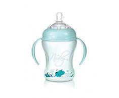 Nûby Biberon avec Anses/Tétine Débit Moyen Vert 240 ml 3+ Mois