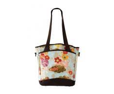 Fleurville Sling Sac à langer Motif floral Bleu ciel