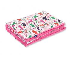Pepi Leti 685843716549 Couverture pour bébé et enfant Motif minky Rose 100 x 75 cm