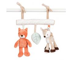 Nattou Jouet à Suspendre Fanny et Oscar Avec Hochet, 24 x 4 x 15 cm, Blanc/Beige