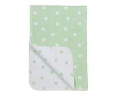 Meyco 1531021 DOTS Couverture pour bébé Menthe 75 x 100 cm
