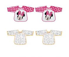 babyCalin Bavoir Tablier 2eme Age A Manches Asst Minnie + Winnie 37 x 42 cm