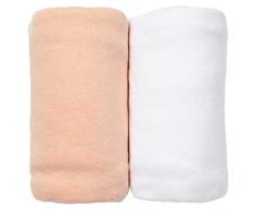 Lot de 2 draps housse gris uni + étoilé Babycalin - 70 x 140 cm