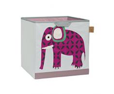 Lässig Cube de Rangement Jouet-Grande stabilité, durabilité et pratiquement- Wildlife Eléphant