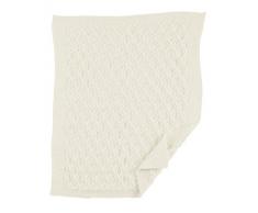 Andy & Helen 2/562 V10 Couverture Berceau mélangé laine, blanc