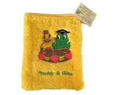Freds Swim Academy 20122 Gant de toilette en polyester souple avec motif Fred & Gina Env. 16 x 20 cm, jaune