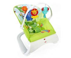 Fisher-Price Transat Amis de la Jungle vibrations apaisantes, doté dun siège confortable et de jouets suspendus, pour bébé jusquà 9 kg, CJJ79