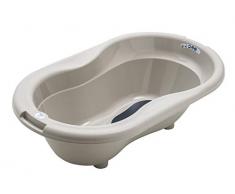 Rotho Babydesign TOP Baignoire, Avec tapis antidérapant et bouchon, 0-12 mois, Sahara (Beige), 20001 0291