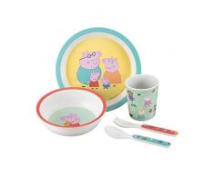 Peppa Pig Petit Jour Paris - PI701K - Coffret vaisselle 5 Pièces - Favorise lautonomie Multicolore