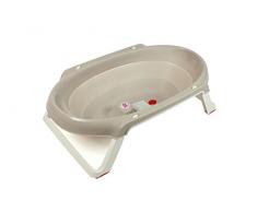 OKBABY Onda Slim - Baignoire Pliante pour le Bain des Nouveau-nés 0-12 Mois - Gris