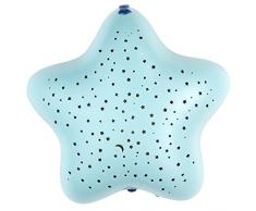 Pabobo - Timoléo - Veilleuse Musicale Nomade et Projecteur dEtoiles Apaisant pour Bébé et Enfant - Fonctionne à Piles - Bleu