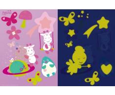 Pabobo Stickers Muraux - Fille - Girafe - Prune