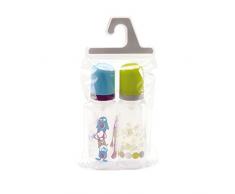 THERMOBABY Biberons PP Monstre/Artifice Tétine Silicone Transparent 240 ml - Lot de 2