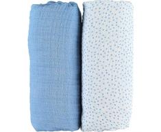 Noukies A&J Set 2 Draps Housses Mouss Bio 60 x 120 cm