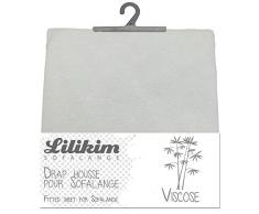 LILIKIM - SOFALANGE - Drap housse de protection - Viscose Gris
