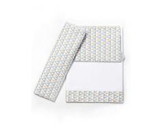 Ti TIN jeu de feuilles Maxicuna 3 Pc (feuille supérieure + drap-housse avec élastiques + taie doreiller) popeline 100% coton, 70x140 cm