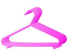 BIECO cintres cintres pour bébé enfant Hanger cintres en plastique pour la longueur du meuble de rangement de garde-robe 29,5 cm, 8 pièces, rose, petit, ARTN 04014144