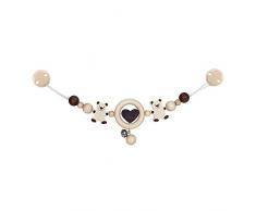 Heimess Ours Nature Chaîne de Poussette avec Hochet Multicolore