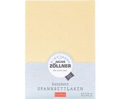 Julius Zöllner Drap-Housse en éponge pour lit denfant 60 x 120 cm 70 x 140 cm, Banane, 60x120 cm