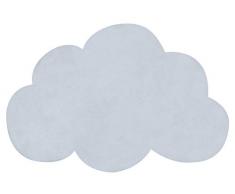 TAPIS COTON LILIPINSO (64X100CM) - FORME NUAGE - COLORIS BABY BLUE