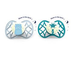 Nuvita 7066 Air 55 Explorer - Sucette Orthodontique - Lot de 2 Sucettes pour Bébé - Garanties sans BPA - Marque UE - Conçues en Italie