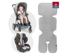 Reer Reer TravelKid Breeze Coussin respirant pour poussette, buggy, siège auto, siège vélo, etc. Gris