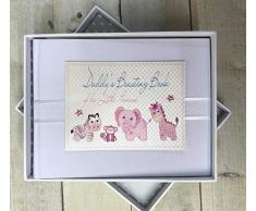 White Cotton Cards Daddys Boasting Album photo Motif vichy Rose