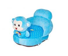 PopUp France Fauteuil Pouf Sofa en Velours Singe Bleu