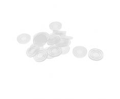 Sourcingmap® Lot de 20 Tapis Ronds antidérapants en Plastique Transparent 24 x 3 mm