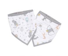 aden + anais essentials - Bavoir Bandana à Pression, DISNEY, Bavoir Bébé Réglable,Dumbo, Doux et Absorbant, Fait en Mousseline 100% Coton, pour les Nouveaux-nés, Fille et Garçon, Multicolore, Lot de 2