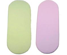 Deluxe couffin Drap-housse en jersey Citron 1 x et 1 x rose