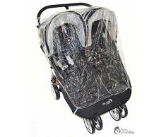 Housse de pluie Compatible avec Red Kite Push Me Twini Jogger Twin Poussette double (213)