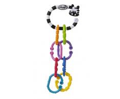 Playgro Anneau de Dentition et Hochet Zèbre, 9 Pièces, À partir de 3 Mois, Zebra 9 Links Pack, Multicolore, 40141