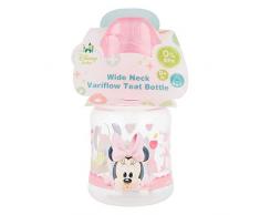 Stor ST-39901 – Biberon col large 150 ml Tétine silicone 3 positions Motif Minnie Mouse