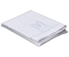 Jollein Housse de couette et taie doreiller, plaque Sweet Bunny Bleu 75 x 100 cm, 75 x 100 cm Sweet Bunny Bleu, DE