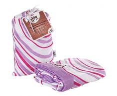 XKKO bmb10 lo-0002 a 2 couches mousseline Bambou Couverture pour enfant, Bamboo Muslin Blanket, assorti inclus étui de lit bambou mousseline Couverture pour bébé Violet