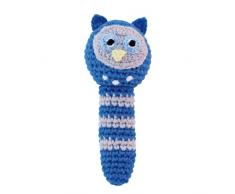 Sindibaba à la main au crochet Chouette Hochet avec long corps fin – Parent