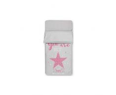 pirulos 33031809 – Sac couette Motif All My Star, coton, 62 x 125 cm, couleur fraise